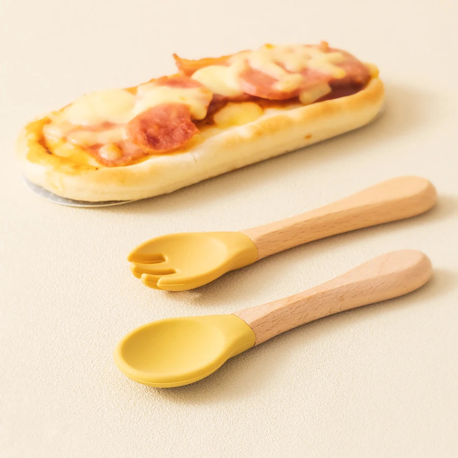 Silicone Baby Spoon & Fork Set