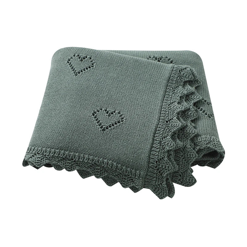Ultra-Soft Knitted Cotton Baby Blanke