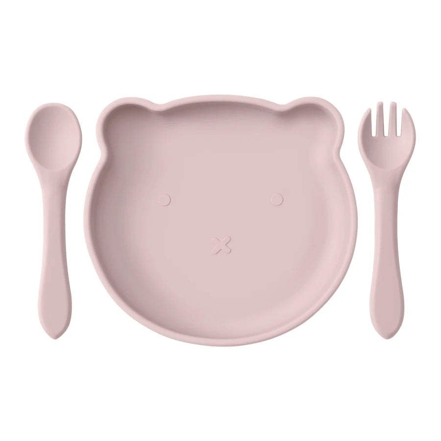 Silicone Baby Feeding Set with Suction Plate & Bowl
