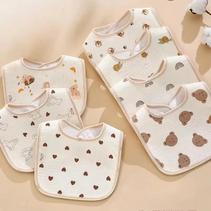 7-Pack Waterproof Cotton Baby Bibs