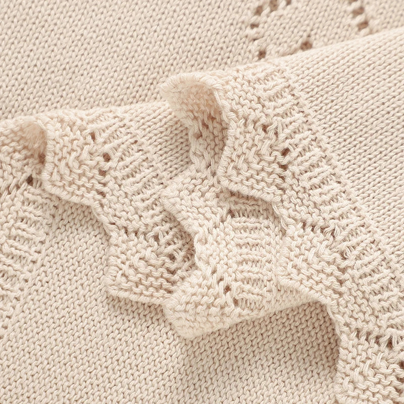 Ultra-Soft Knitted Cotton Baby Blanke