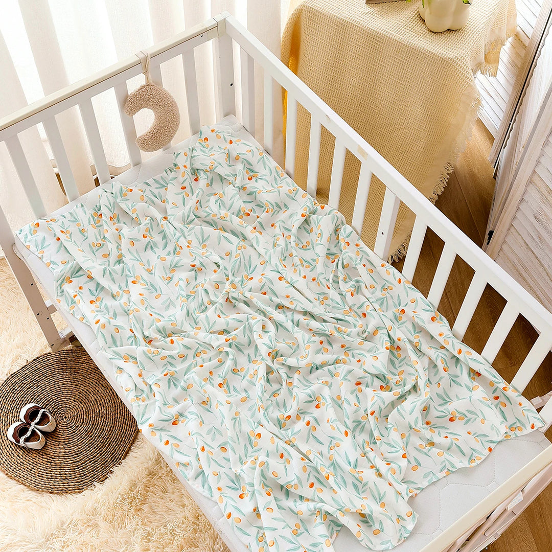 3-Pack Bamboo Cotton Muslin Swaddle Blankets