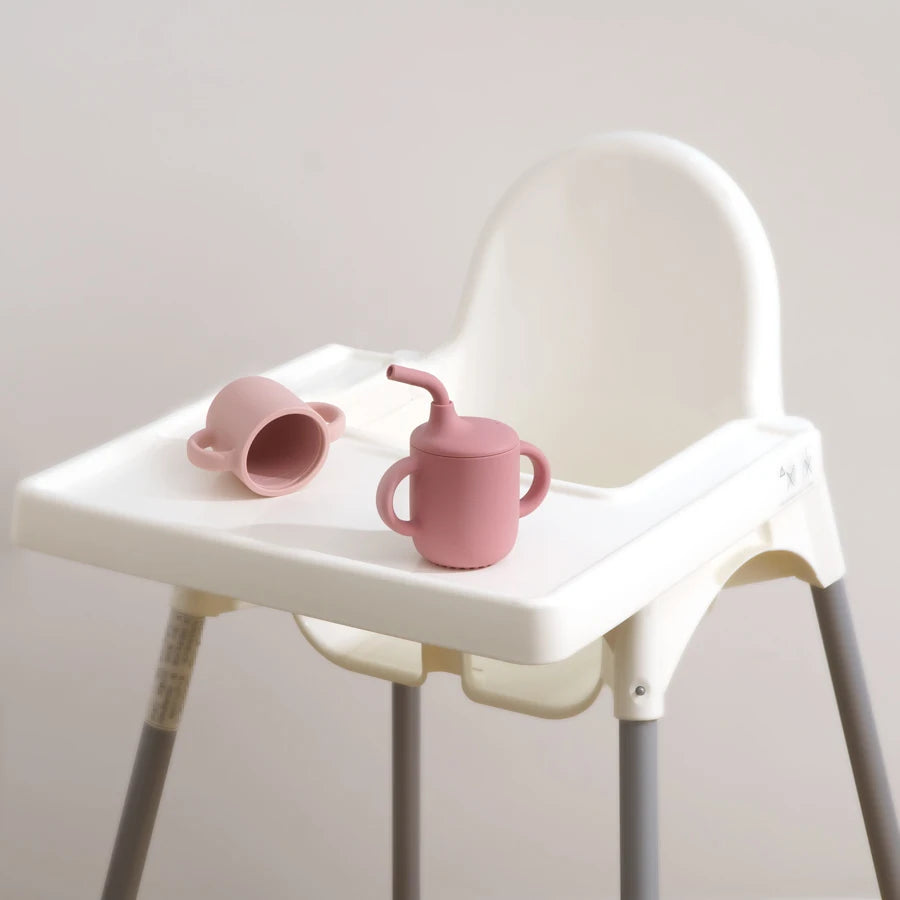 Silicone Baby Sippy Cup with Straw