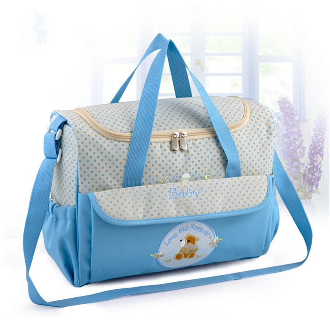 Large Capacity Bear Print Diaper Bag