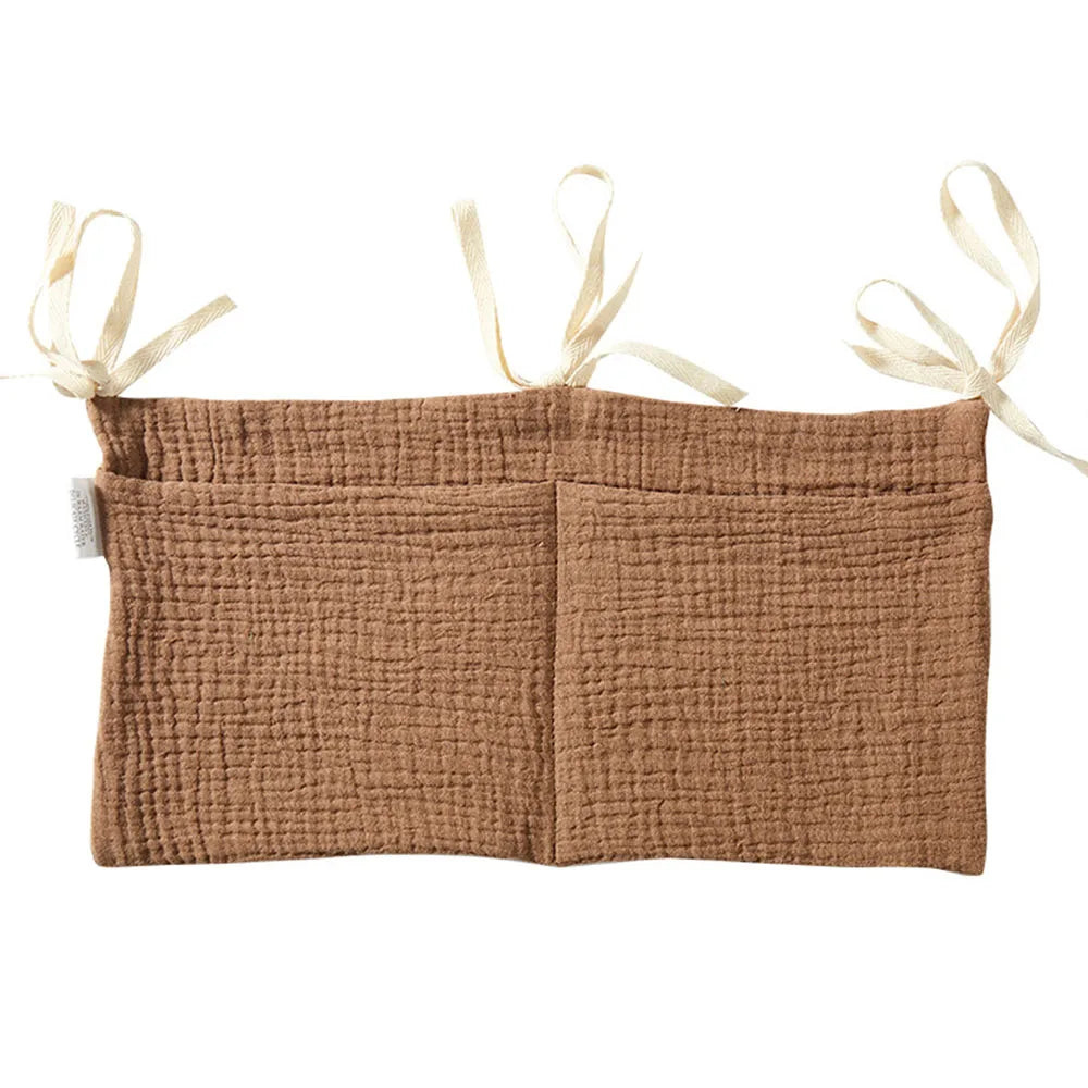 Baby Crib Organizer with 2 Storage Pockets