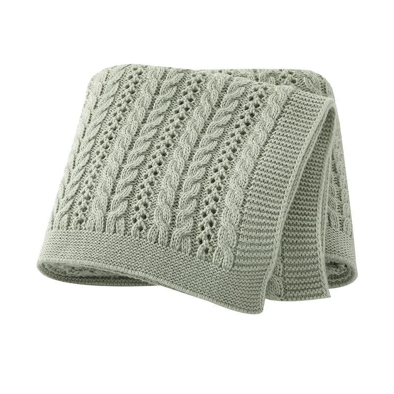 Soft Knit Baby Blanket for Stroller, Crib & Swaddle