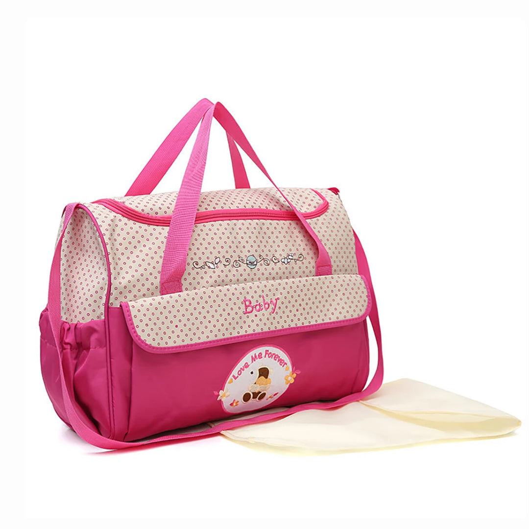 Large Capacity Bear Print Diaper Bag