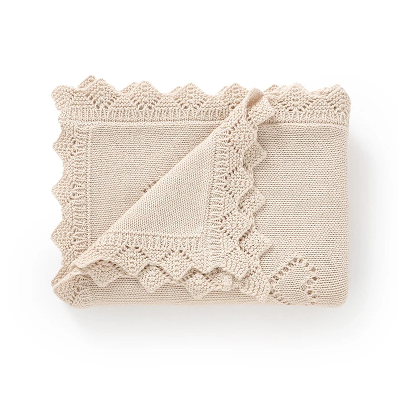 Ultra-Soft Knitted Cotton Baby Blanke