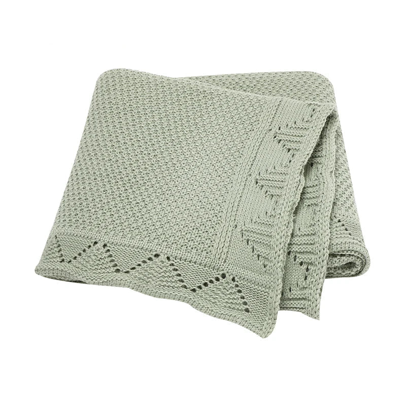 All-Season Knit Baby Blanket for Stroller & Bassinet