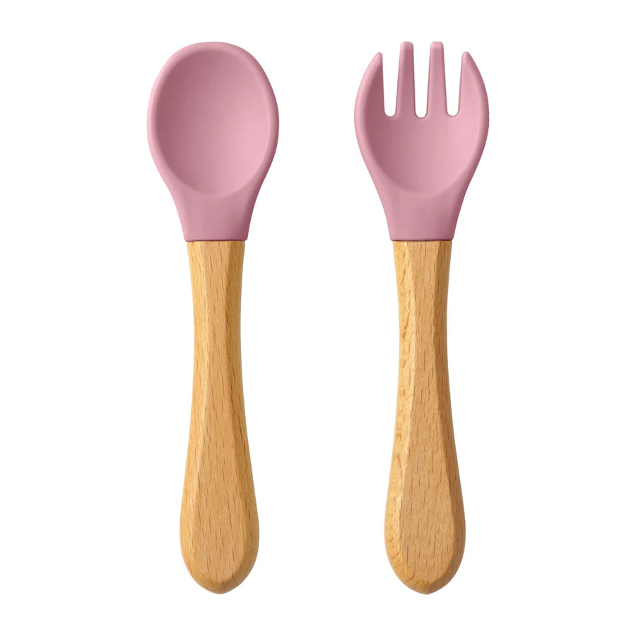 Silicone Baby Spoon & Fork Set