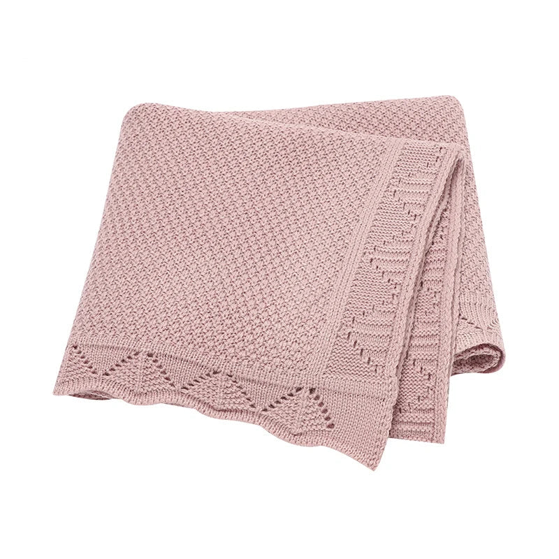 All-Season Knit Baby Blanket for Stroller & Bassinet