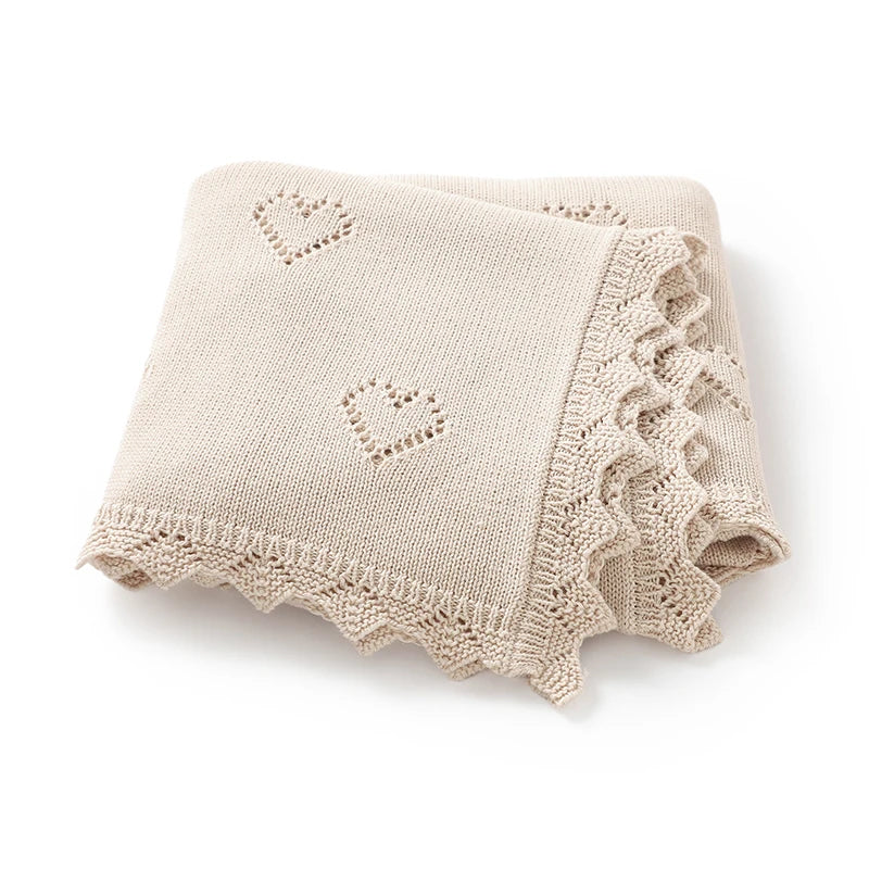 Ultra-Soft Knitted Cotton Baby Blanke