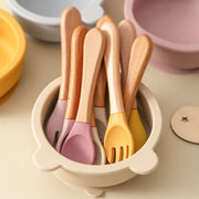 Silicone Baby Spoon & Fork Set