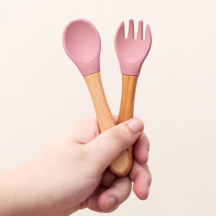 Silicone Baby Spoon & Fork Set