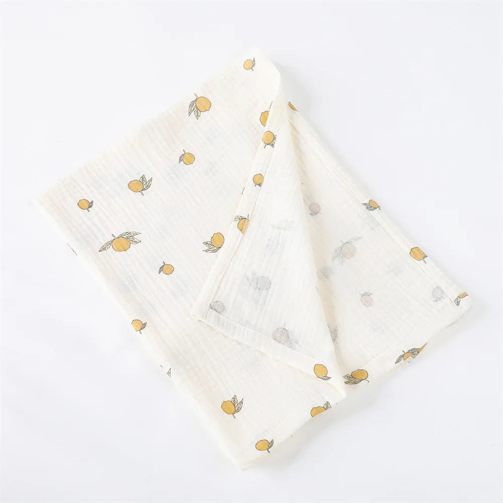 Cotton Muslin Baby Blanket for Swaddling & Stroller