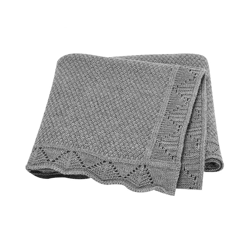 All-Season Knit Baby Blanket for Stroller & Bassinet