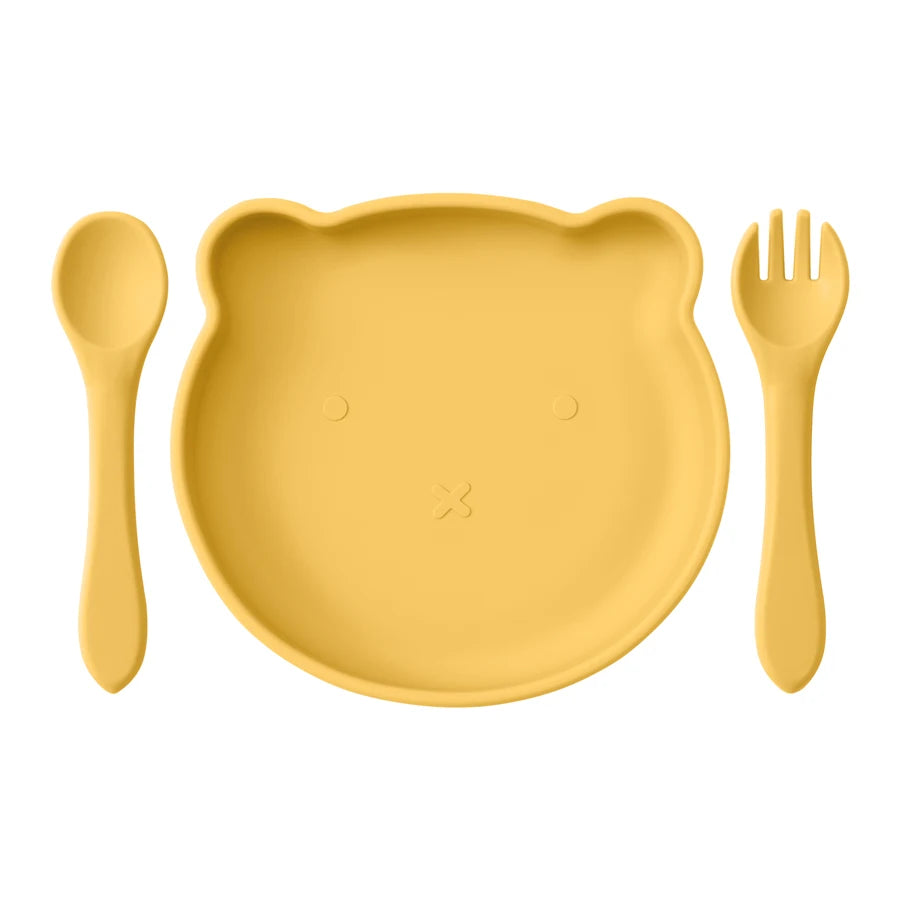 Silicone Baby Feeding Set with Suction Plate & Bowl