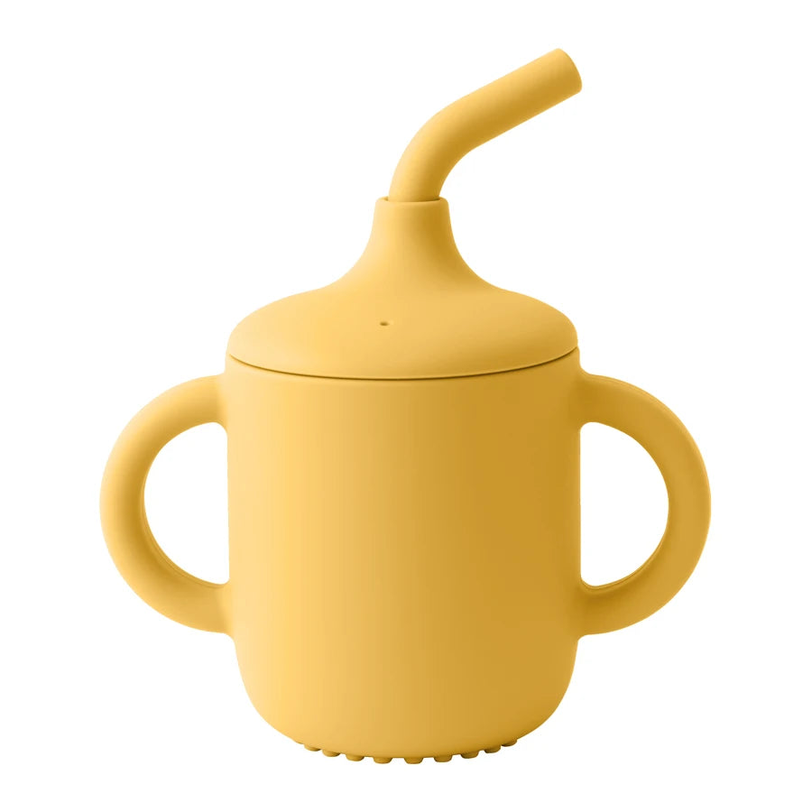 Silicone Baby Sippy Cup with Straw