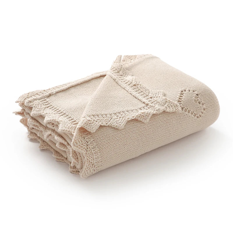 Ultra-Soft Knitted Cotton Baby Blanke