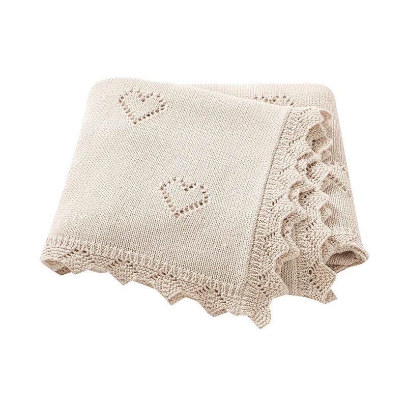 Ultra-Soft Knitted Cotton Baby Blanke