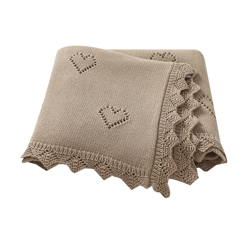 Ultra-Soft Knitted Cotton Baby Blanke