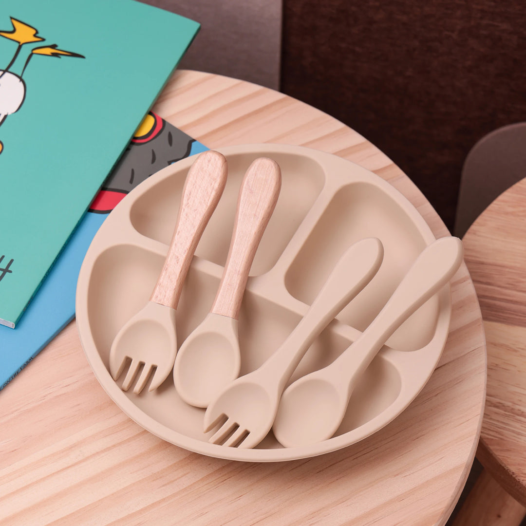 4-Piece Silicone Baby Spoon & Fork Set