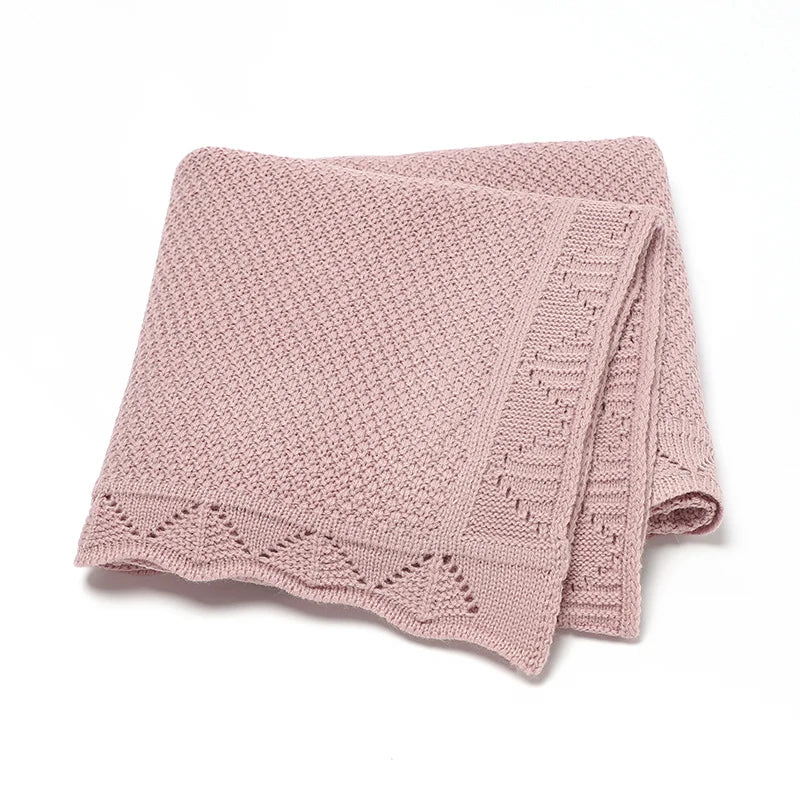 All-Season Knit Baby Blanket for Stroller & Bassinet