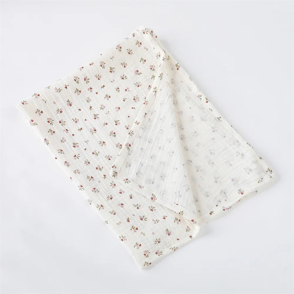 Cotton Muslin Baby Blanket for Swaddling & Stroller