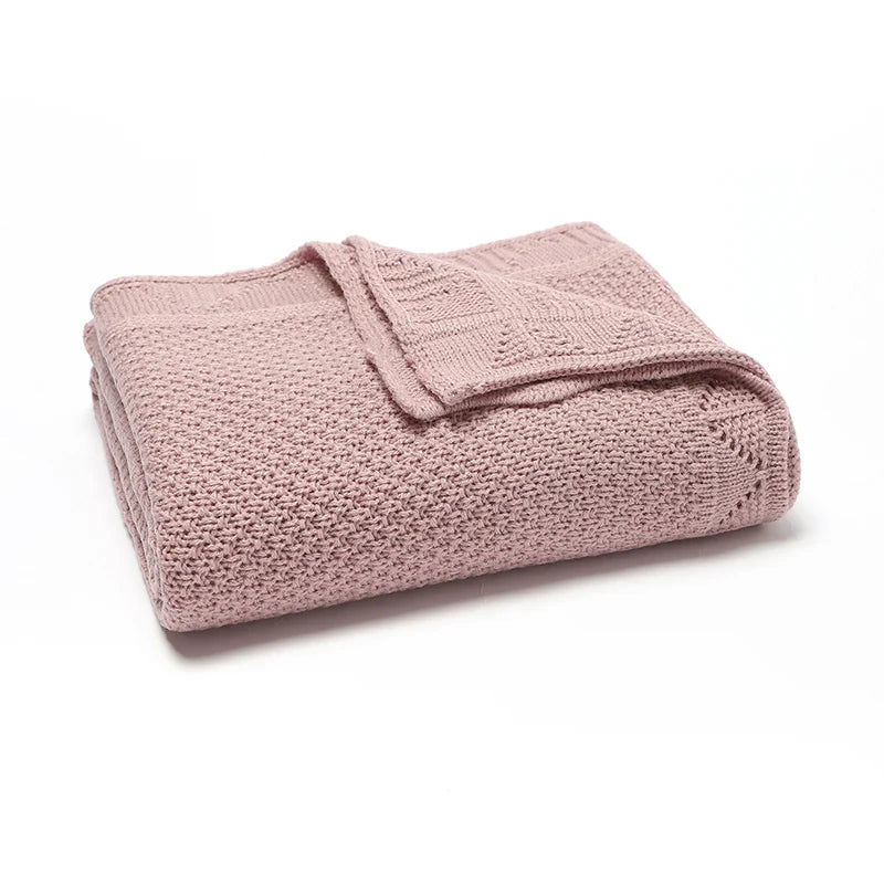 All-Season Knit Baby Blanket for Stroller & Bassinet