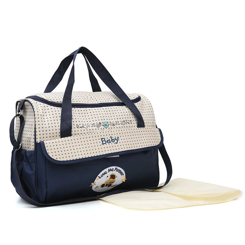 Large Capacity Bear Print Diaper Bag
