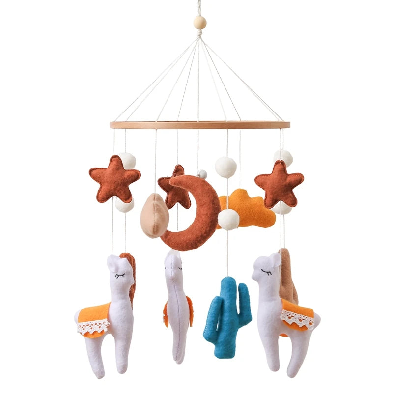 Wooden Crib Mobile Bear & Cloud