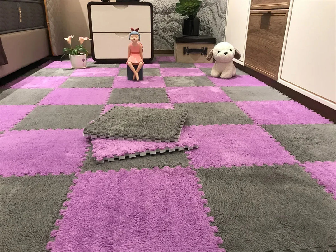 Plush EVA Foam Puzzle Play Mat (10 or 20 Pieces)