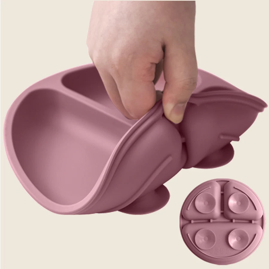 Silicone Baby Suction Feeding Plate