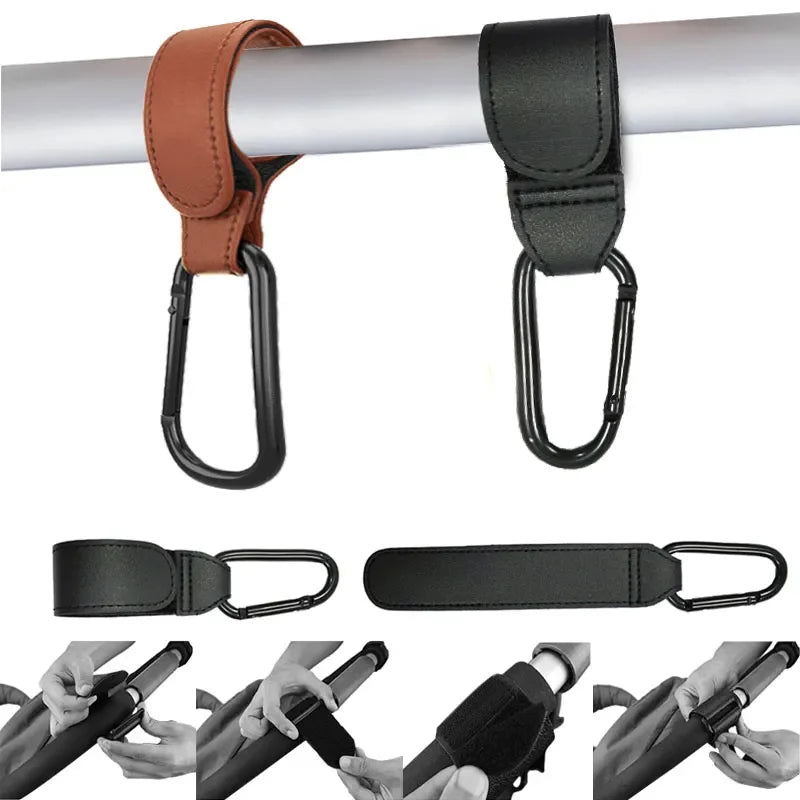 PU Leather Baby Stroller Hooks for Bags & Accessories