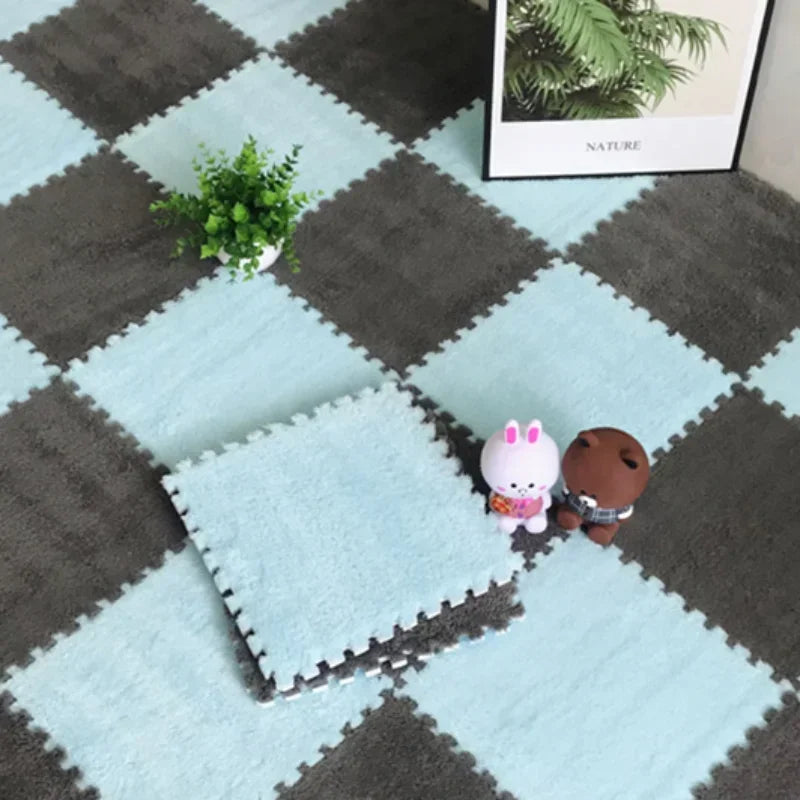 Plush EVA Foam Puzzle Play Mat (10 or 20 Pieces)