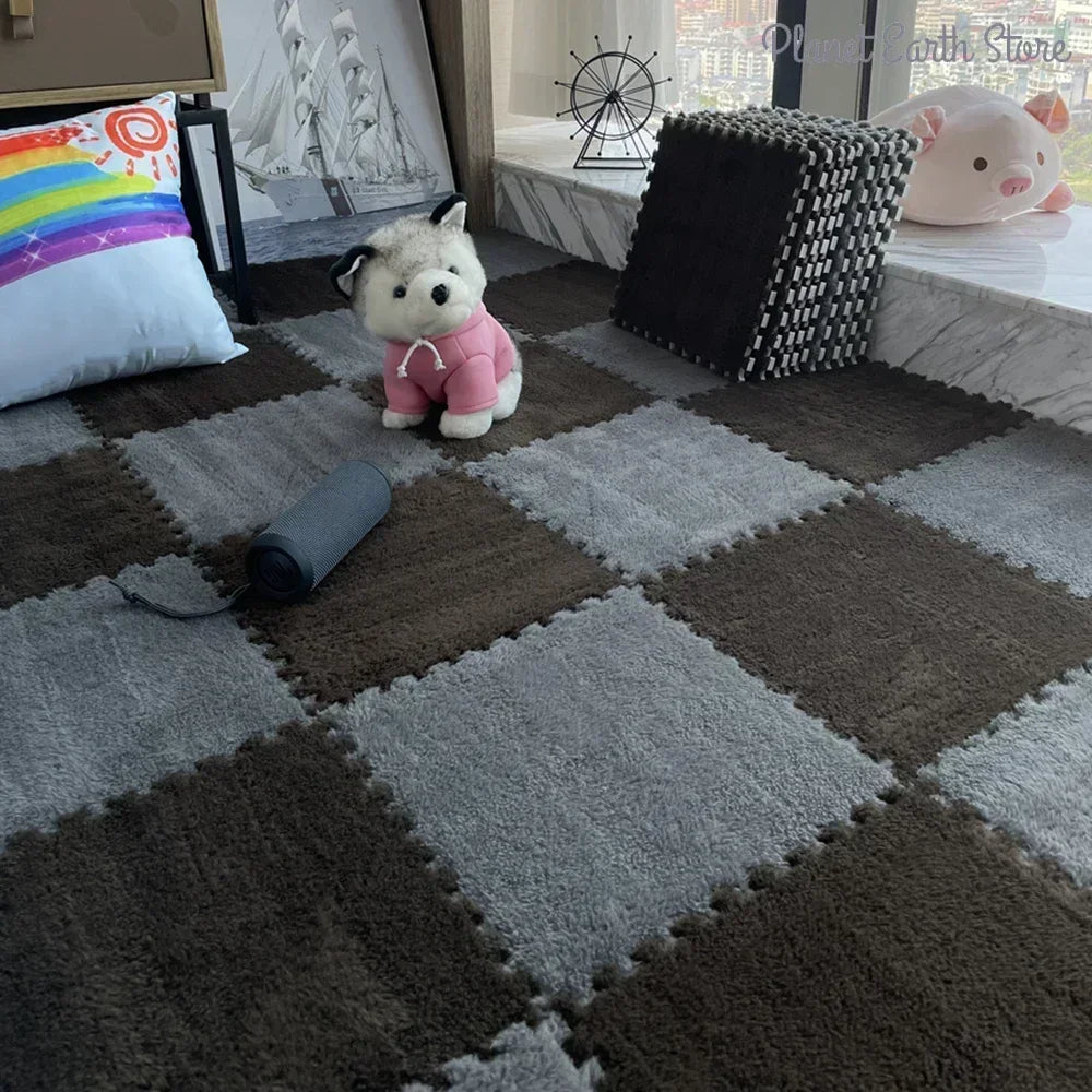 Plush EVA Foam Puzzle Play Mat (10 or 20 Pieces)