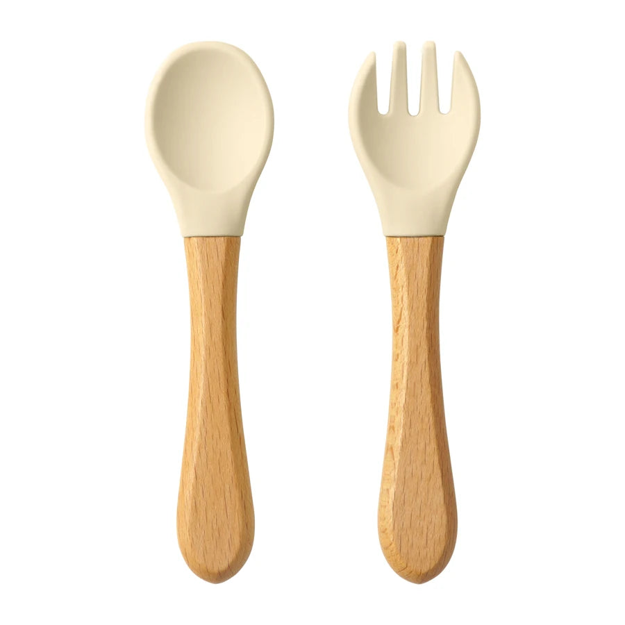 Silicone Baby Spoon & Fork Set