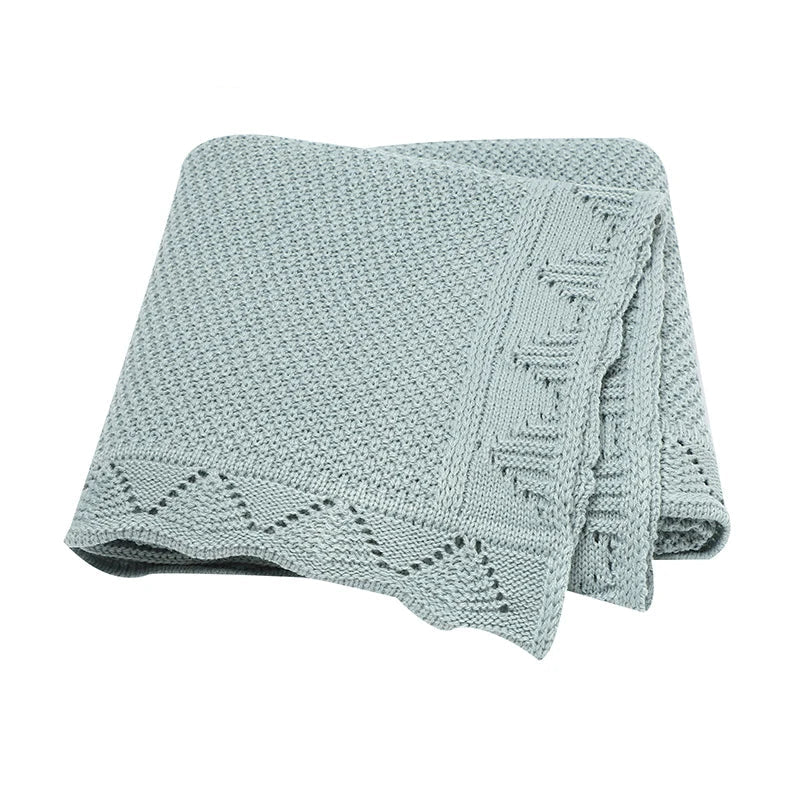 All-Season Knit Baby Blanket for Stroller & Bassinet