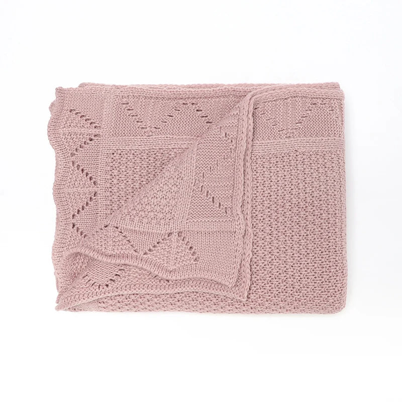 All-Season Knit Baby Blanket for Stroller & Bassinet