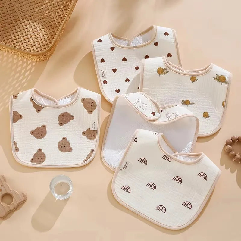 7-Pack Waterproof Cotton Baby Bibs