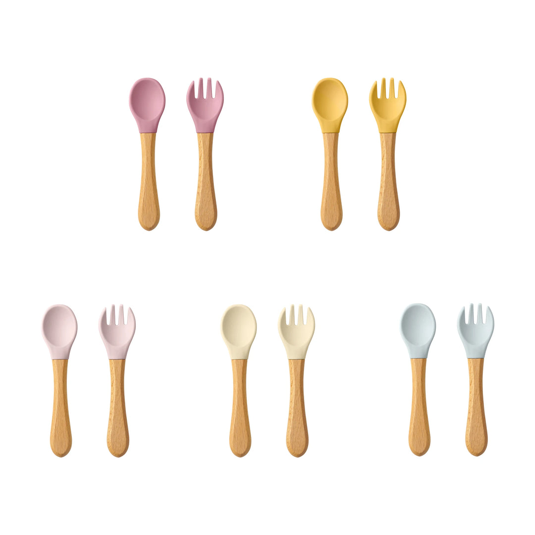 Silicone Baby Spoon & Fork Set