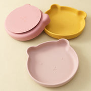 Bear-Shaped Silicone Baby Suction Plate