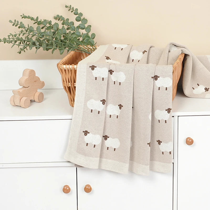 Knitted Cotton Baby Blanket