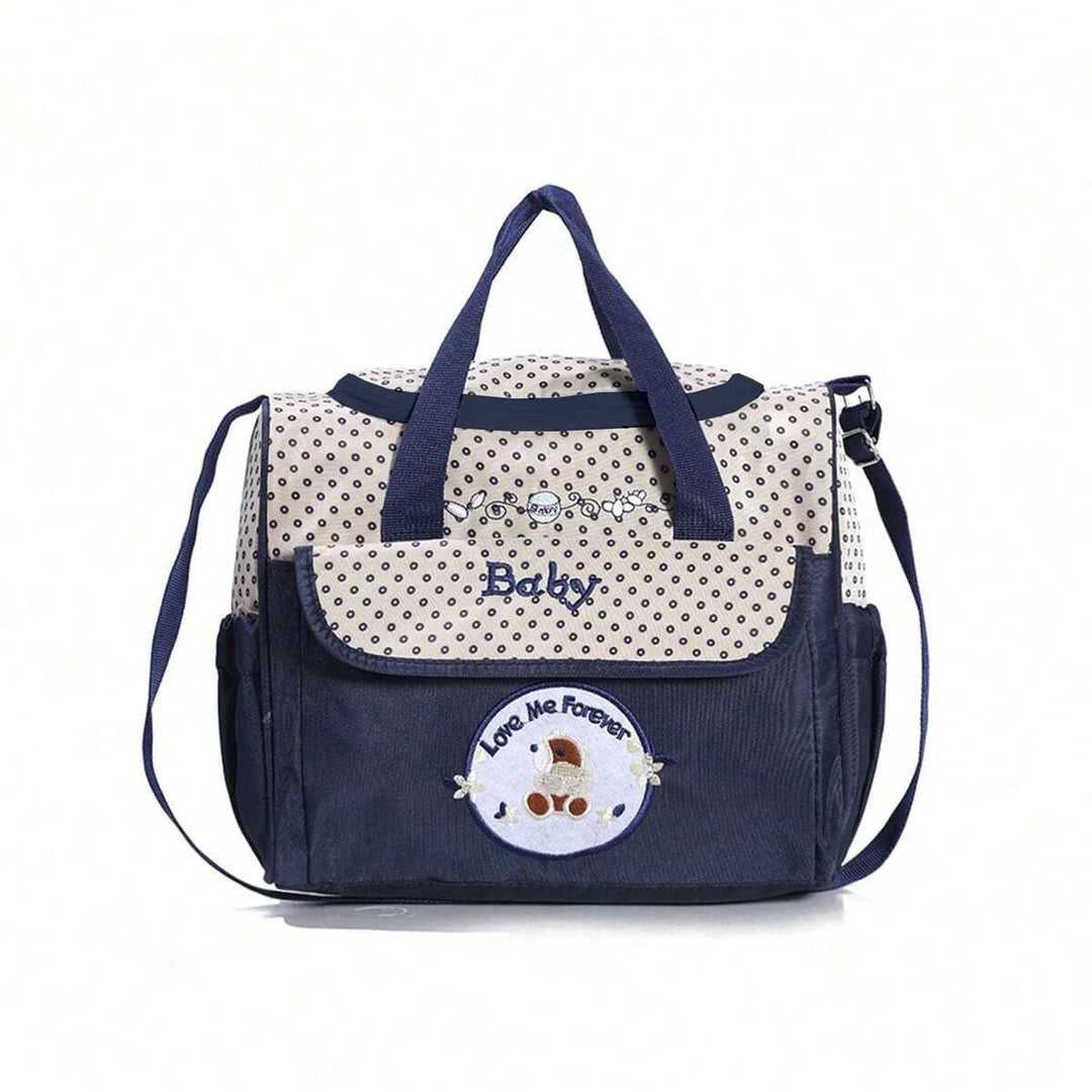 Large Capacity Bear Print Diaper Bag