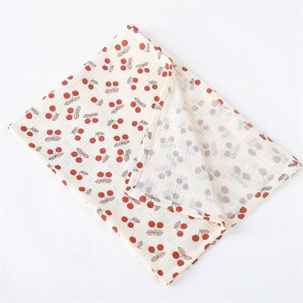 Cotton Muslin Baby Blanket for Swaddling & Stroller