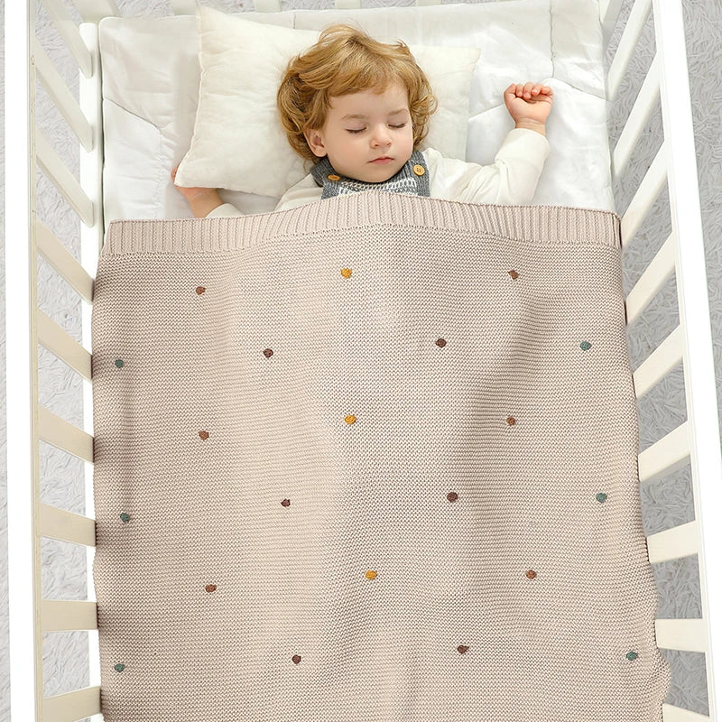 Ultra-Soft Cotton Knit Baby Blanket