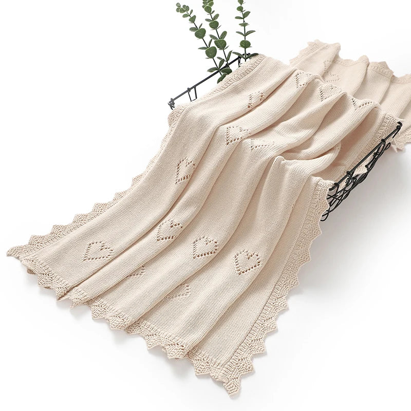 Ultra-Soft Knitted Cotton Baby Blanke