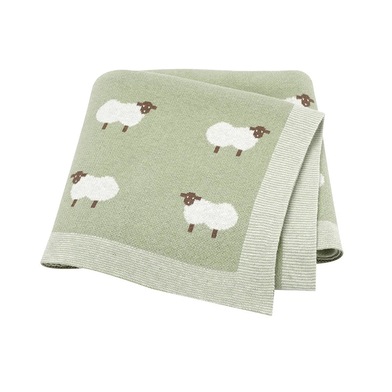Knitted Cotton Baby Blanket