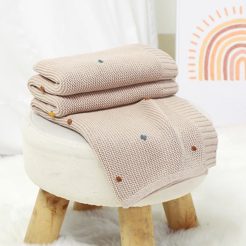 Ultra-Soft Cotton Knit Baby Blanket