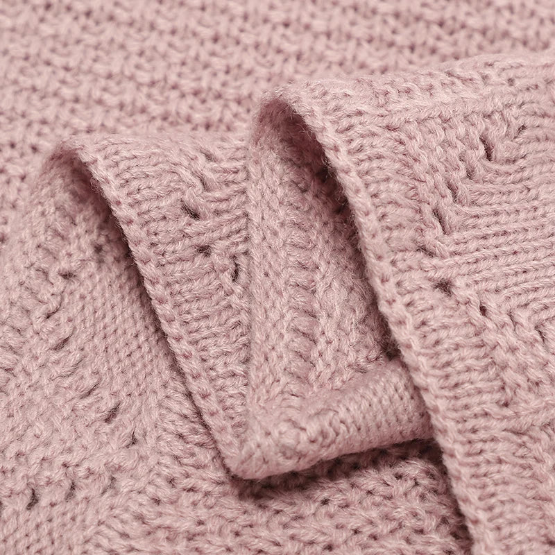 All-Season Knit Baby Blanket for Stroller & Bassinet